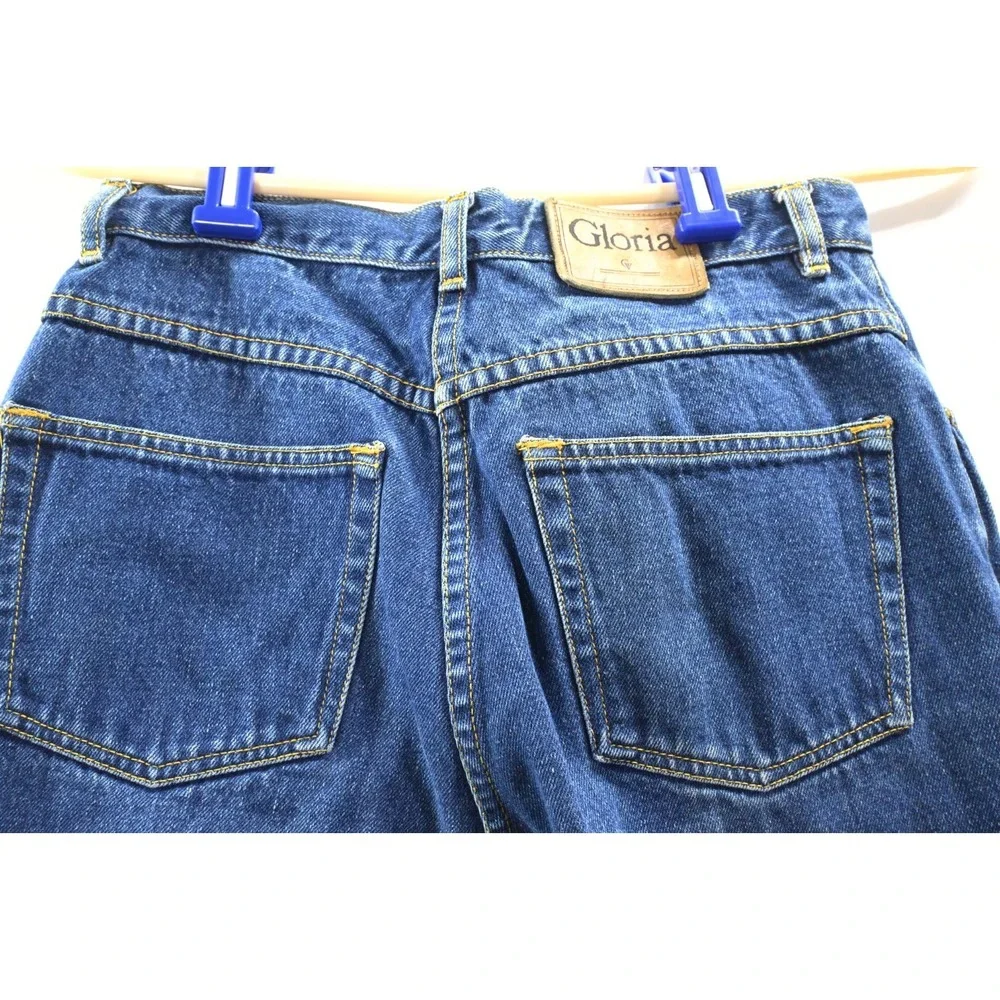 Vintage Gloria Vanderbilt Y2K High Rise Tapered Mom Jeans Blue Denim Womens 11
